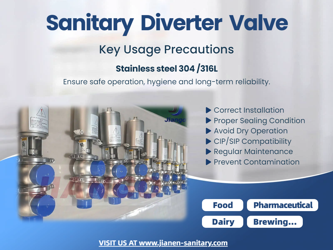Sanitary Divert Valve: Key Usage Precautions for Safe & Reliable Operation